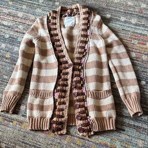 Sparrow Multicolor Striped Cardigan Sweater